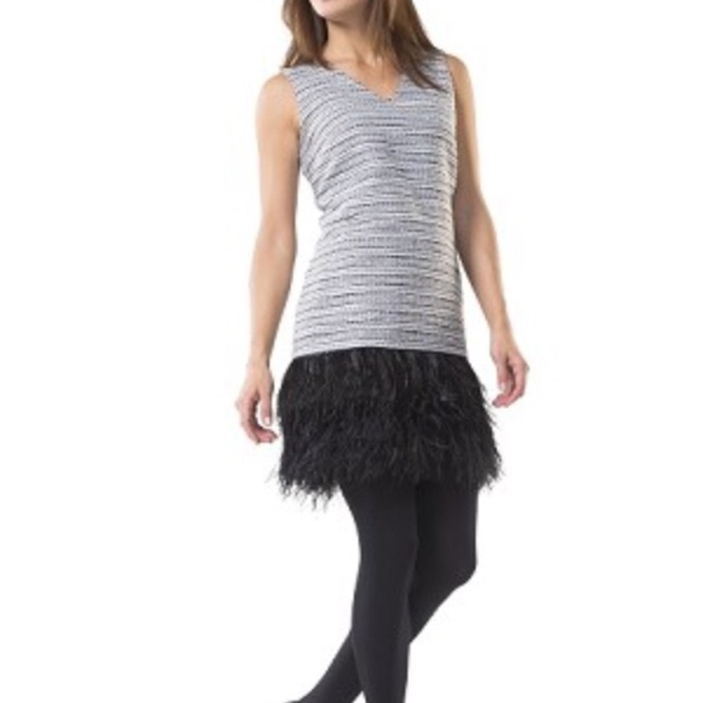 Sail to Sable Metallic Tweed Dress